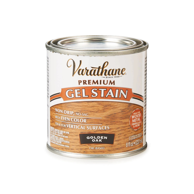Premium Gel Stain - Oil Based - Color:Golden Oak - Size:8-oz